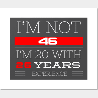 I’M NOT 46 Birthday gift Posters and Art